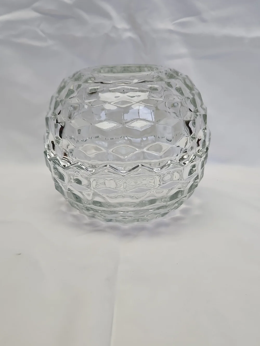 Vintage 1960's Fostoria Clear Glass Fairy Lamp